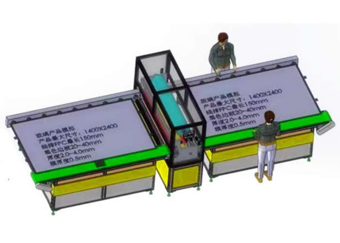 玻璃線自動覆膜機（單/雙面覆膜）